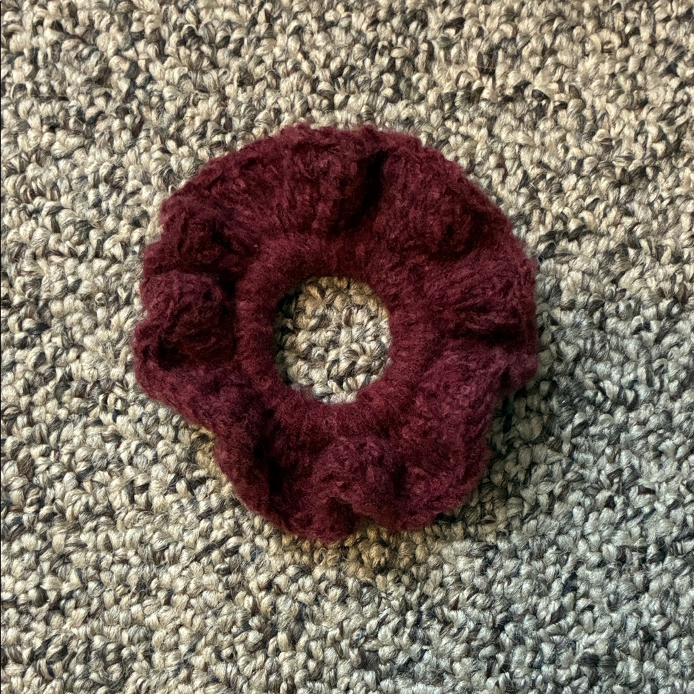 Plush Plum Hair Scrunchie